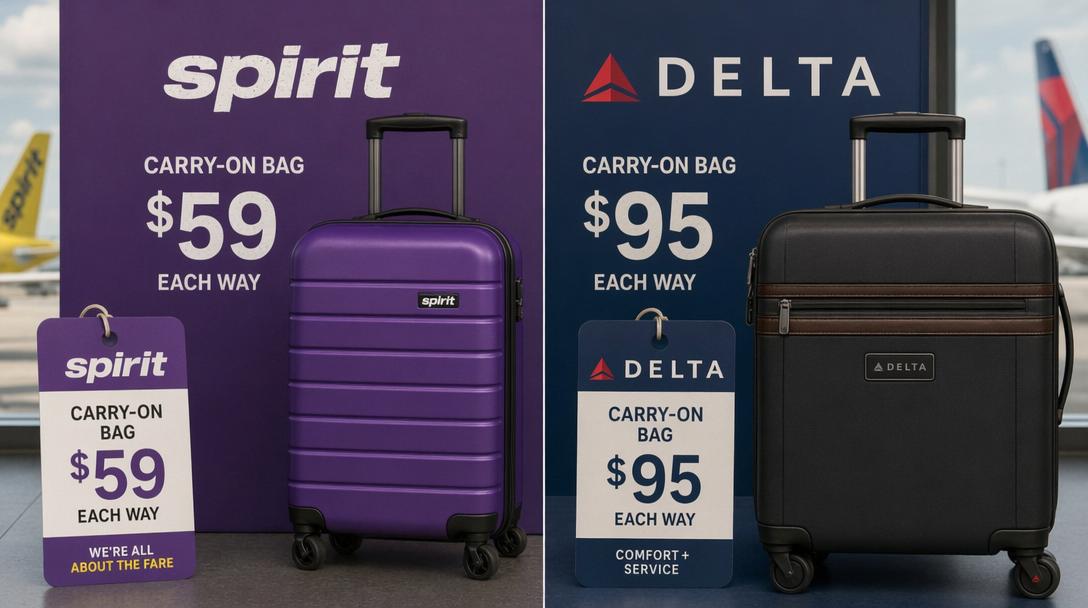 Spirit vs Delta Baggage Fees: Which Airline Charges More for Checked Luggage?